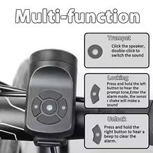 USB Rechargeable Bike Bell with Alarm